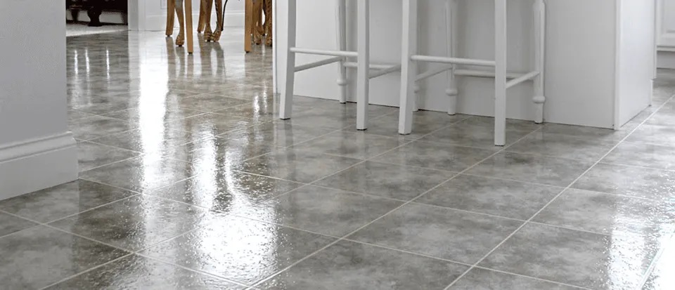 Tile look vinyl