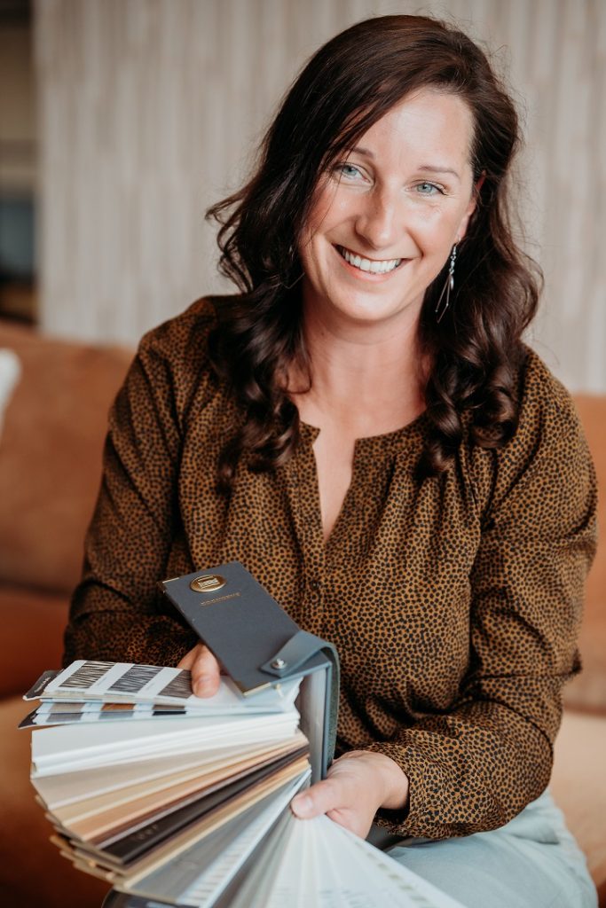 Proprietor with sample book