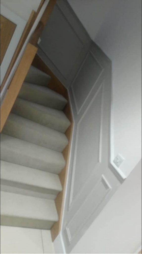 Carpeted stairs