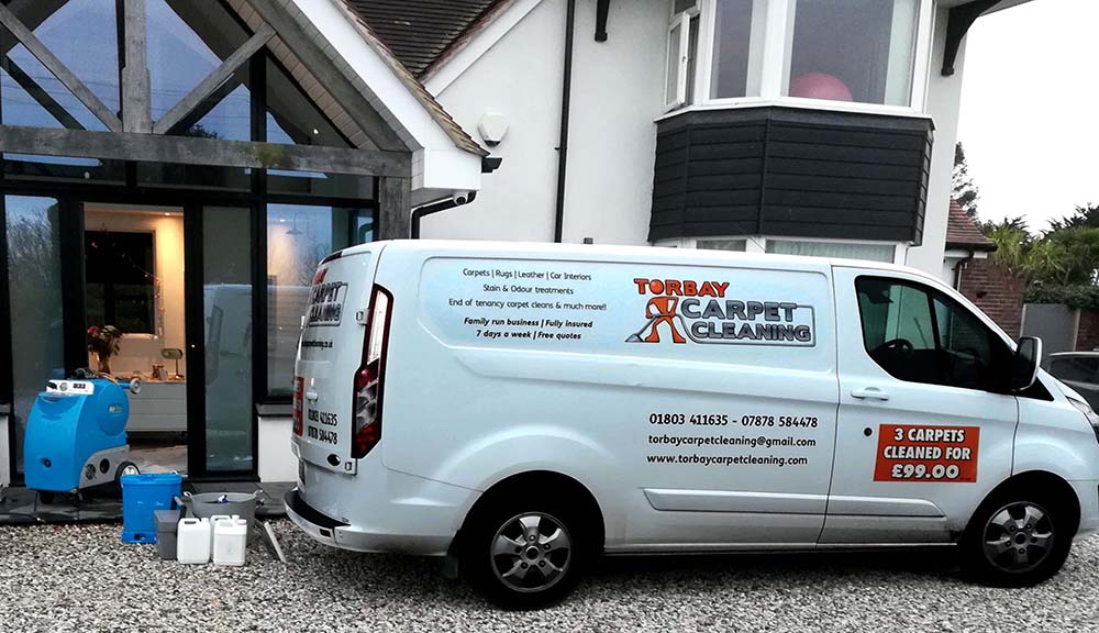 Torbay Carpet cleaning signwritten van