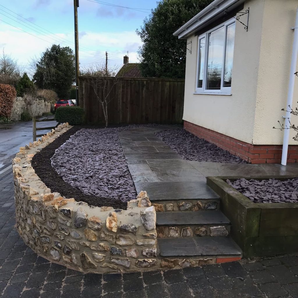 Nice low maintenance front garden