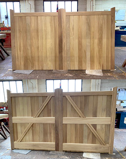 Beautifully crafted modern wooden gates.