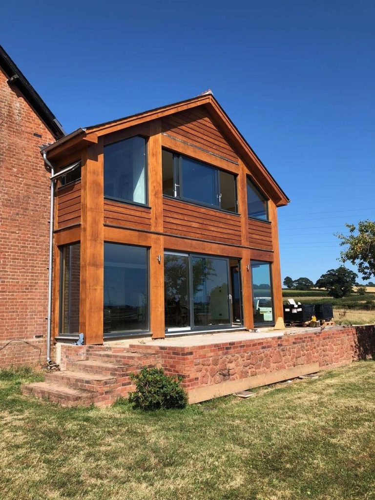 Stunning wood and glass building