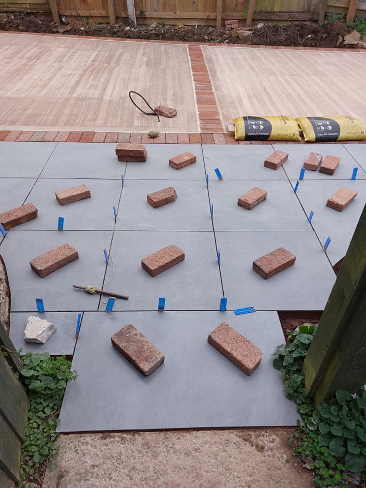 New patio under construction