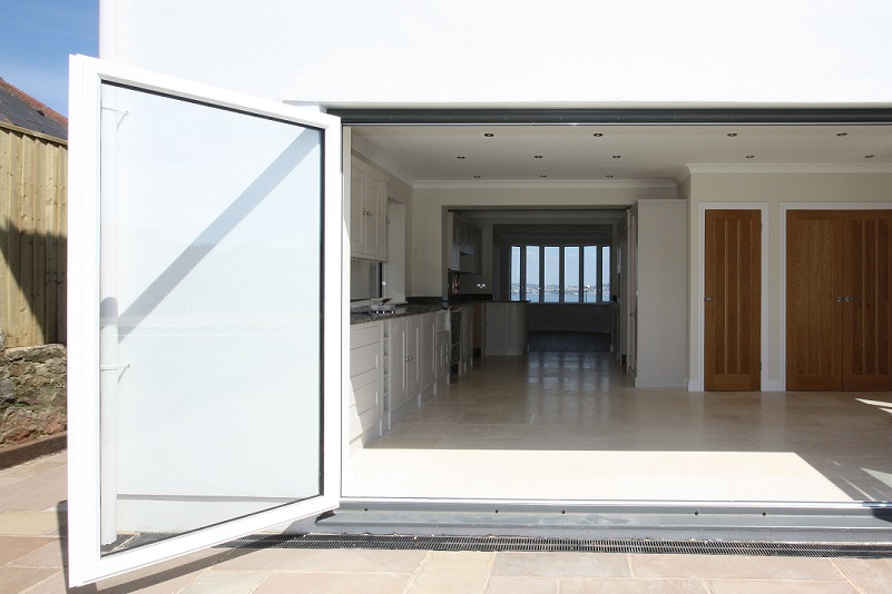 Modern open plan lower floor with large window