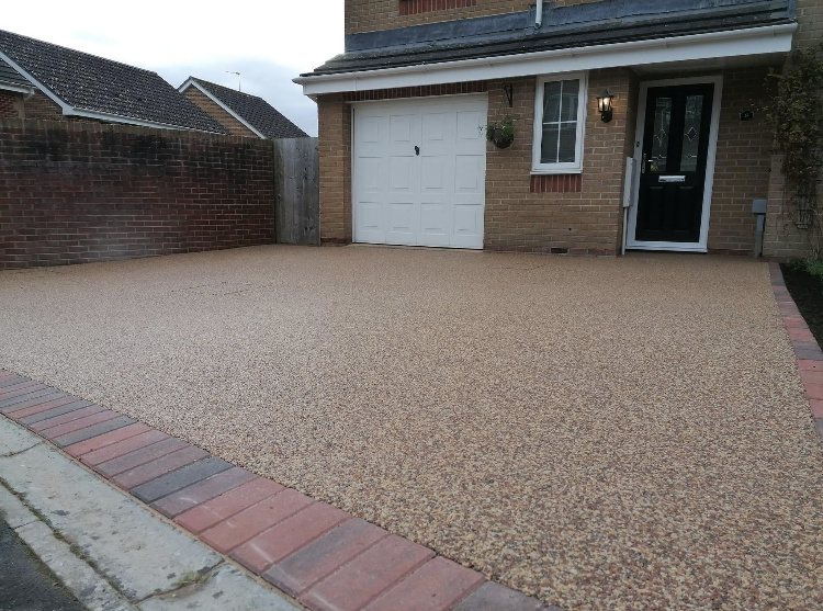 Nice looking modern driveway